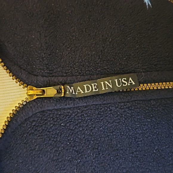 ALASKA LOGO VEST ZIPUP XL BLUE MEN'S 100% POLYESTER - Picture 3 of 5